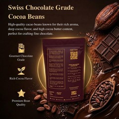 Karuthedathu Fermented Cocoa Beans Swiss Chocolate Grade Whole Cacao 100g