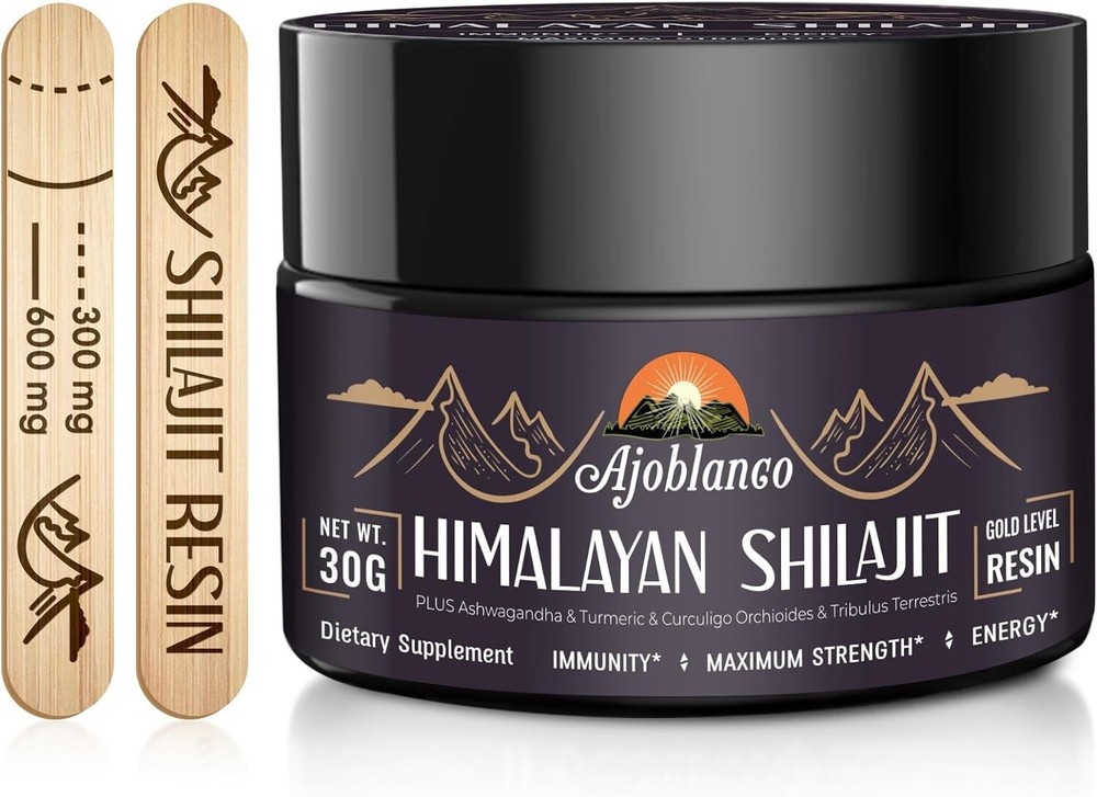 Ajoblanco 600mg Shilajit Pure Himalayan Organic Shilajit Resin – 30 Grams