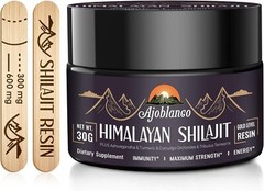 Ajoblanco 600mg Shilajit Pure Himalayan Organic Shilajit Resin – 30 Grams