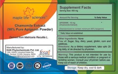 APIGENIN Chamomile Extract (98%Apigenin by HPLC) Powder Pure No Fillers