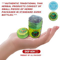 Authentic Thai Herbal Inhaler Extra Large Value Pack (6 Jars, 20g Each)