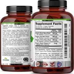 Organic Maca Root 10:1 Extract 1500mg – Energy & Stamina Support, 120 Vegan Caps
