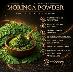 Premium Organic Moringa Leaf Powder | 100% Pure Natural Superfood