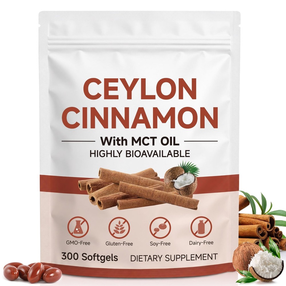 HuaangMaox Ceylon Cinnamon Softgels Supplement, 120 Count (Pack of 1), 1pcs