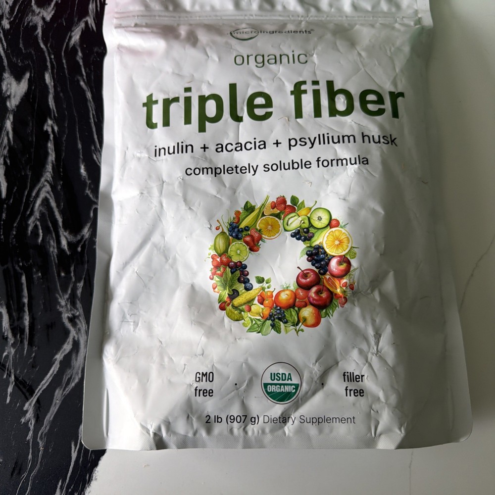 Organic Triple Fiber Powder – 2lb Prebiotic for Digestive & Gut Health