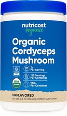 Organic Cordyceps Mushroom Powder 250g – USDA Certified, Non-GMO, Gluten-Free Su