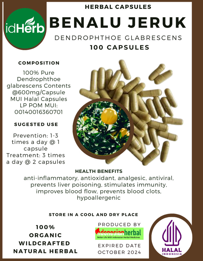 CAPSULE Dendrophthoe glabrescens Smooth Mistletoe Natural Organic Herbal Herbs