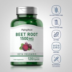 Beet Root Capsules 1500 mg | 120 Count | Non-GMO Supplement | by Piping Rock