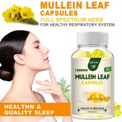 Lung Detox & Cleanse -Mullein Leaf -Respiratory Health, Digestive Support 120pcs