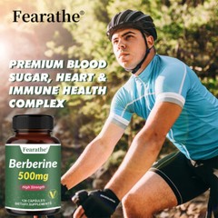 Berberine 500 Mg High Strength Healthy Blood, Sugar & Cholesterol,Immune Support