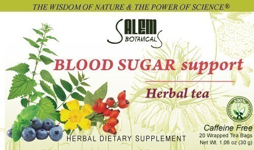 Blood Sugar Support Herbal Tea, Caffeine Free 20 Tea Bags (Диабетический чай)