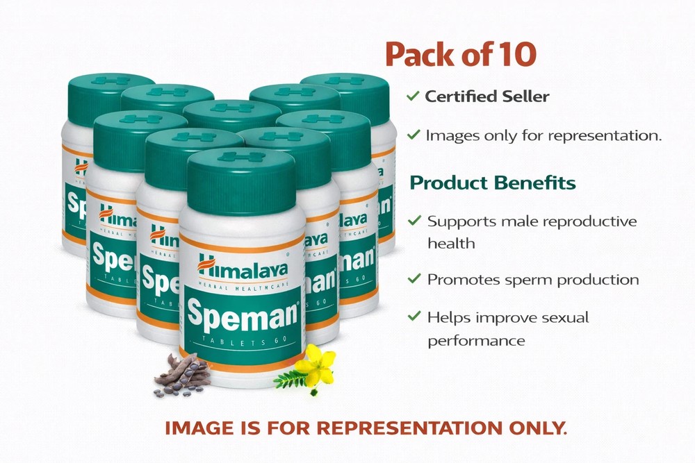 Himalaya Speman Tablets 60 Tabs x10 Herbal Men Daily Wellness Support free ship