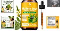 Rapid Absorption Mullein Leaf Drops for Healthier Breathing – 1500mg, 2 Fl Oz