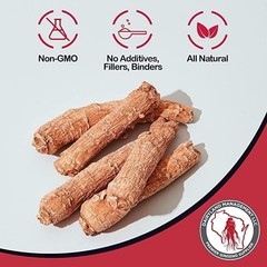 Red Panax Ginseng Powder 4oz – Natural Ginsenosides, Supports Energy, Mood, Vita
