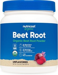 Nutricost Organic Beet Root Powder 1 LB – Vegan, Superfood, Certified USDA Organ