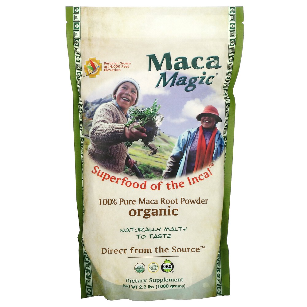 Maca Magic Organic 100 Pure Maca Root Powder 2 2 lbs 1000 g Gluten-Free, Kosher