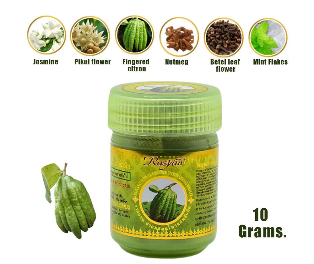 Traditional Thai Herbal Inhaler (Pack of 6) 10 Grams Per Pieces