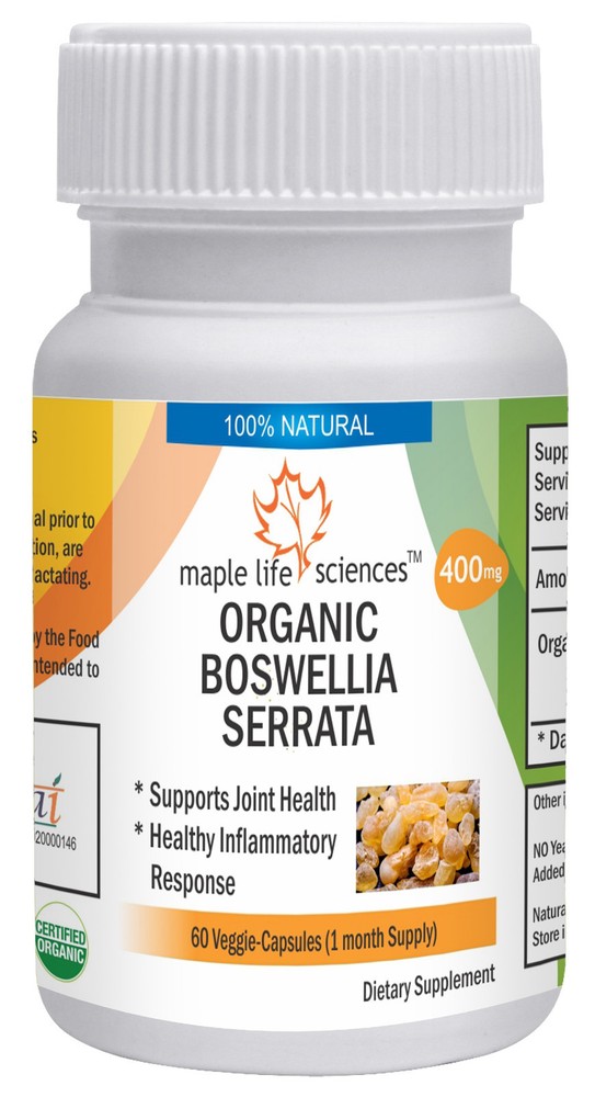 ORGANIC Boswellia Serrata Capsules Boswellic Acids Relief Joint Pain