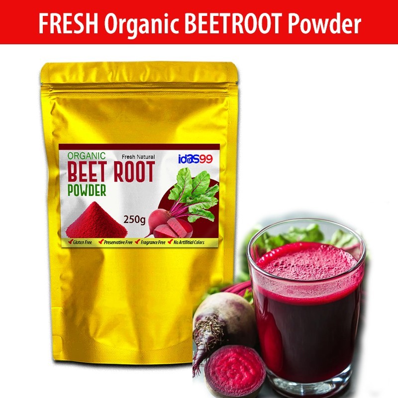 Fresh Organic Beetroot Powder Pure Beta Vulgaris Nitric Oxide Booster 250g