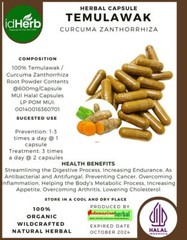 [idHerb] 100-500 CAPSULES Temulawak Curcuma Zanthorrhiza Organic WildCrafted🌿🌿