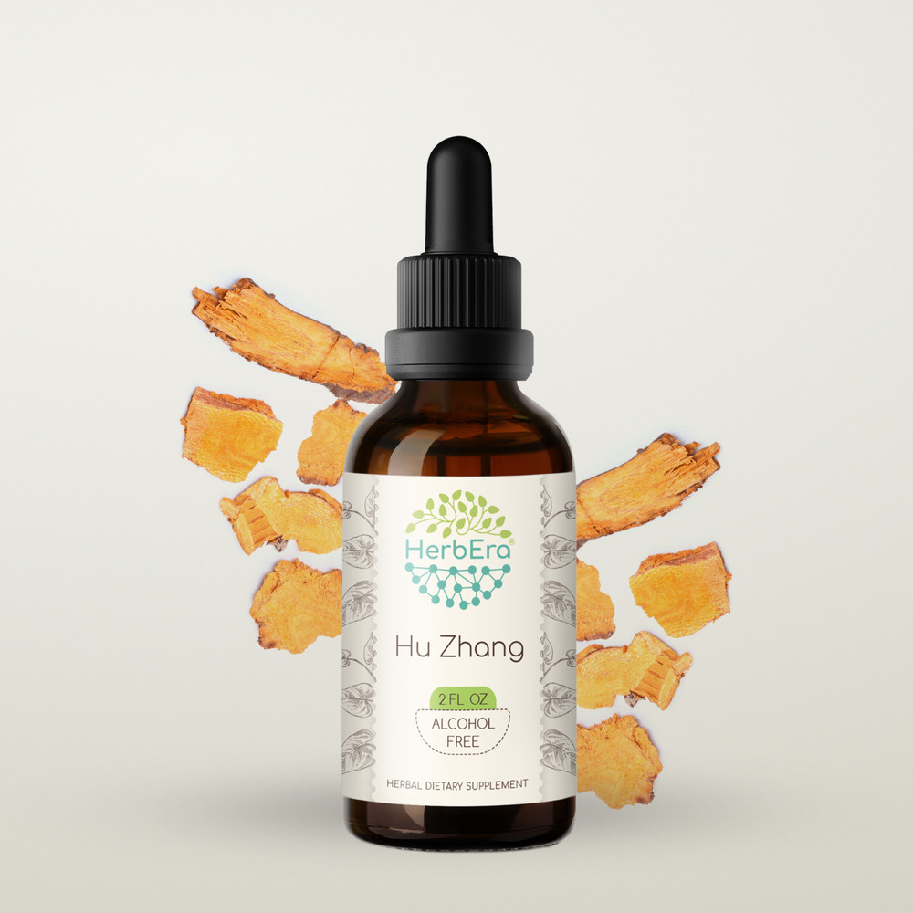 HerbEra Hu Zhang Alcohol-FREE Herbal Extract Tincture, Organic