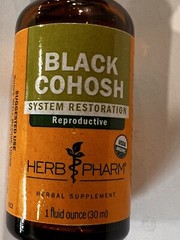 Herb Pharm Certified Organic Black Cohosh Liquid Extract Female Reprod 6/20 Exp