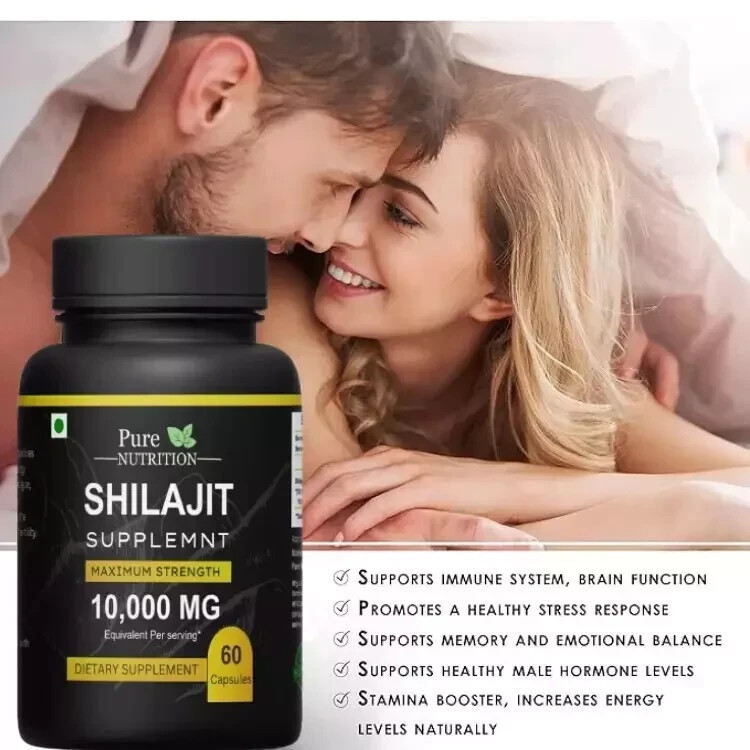 Himalayan Pure Shilajit 60 cap Naturally Occurring Fulvic Acid IMPROVES VIGOR
