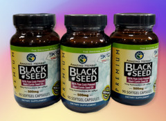 lot of 3 ( 90 +90+90 caps) 500mg BLACK SEED Amazing Herbs Pack of 3 Exp.9/2028