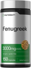 Horbäach Fenugreek Capsules | 150 Count | Non-GMO & 150 (Pack of 1)
