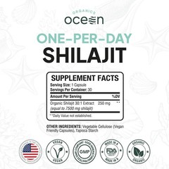 Organics Ocean One-Per-Day Shilajit for Men and Women – Natural Shilajit Supp…