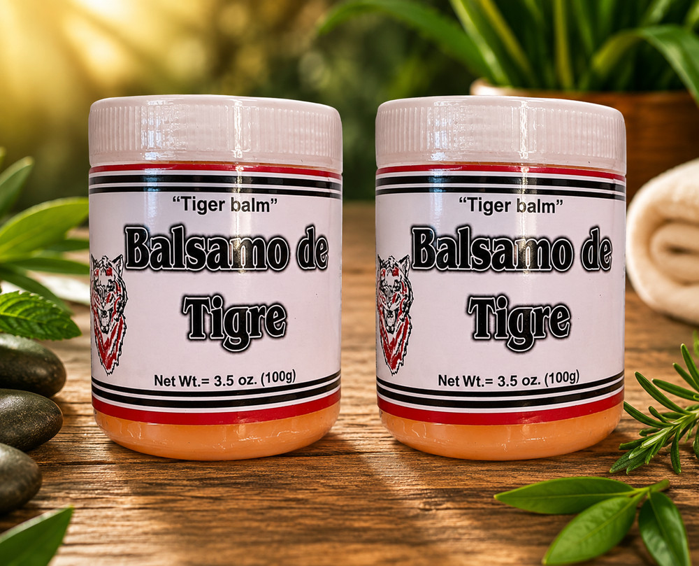 2 Packs BALSAMO DE TIGRE POMADA ANALGESICA TIGER BALM 100g each Made in Mexico