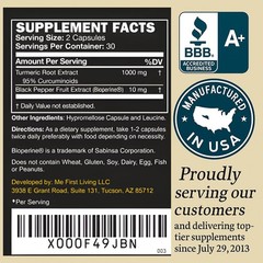 Turmeric Curcumin 1000 mg 95 Curcuminoids, Bioperine 10 mg, 19x More Potent T…