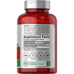 Horbaach Apple Cider Vinegar Capsules 2400mg, Non-GMO , 150 Count