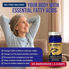 NCB Alaska Deep Sea Fish Oil Omega 3-6-9 Softgels, EPA DHA, 100 Count