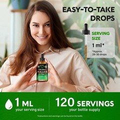 Mullein Drops for Lungs – USDA Organic Liquid – Mullein Leaf Extract Supplement