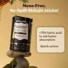 Better Alt Pure Himalayan Shilajit Sticks includes Organic Honey, Naturally Swee