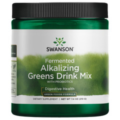 Swanson Fermented Alkalizing Greens Drink Mix 7.4 oz Powder