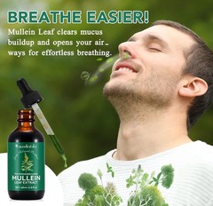 Mullein Drops for Lungs – Mullein Leaf Extract with Chlorophyll for Lung and Res