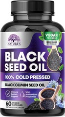 Black Seed Oil 1000mg, Premium Cold Pressed, Non-GMO, Vegan, Premium BlackSeed
