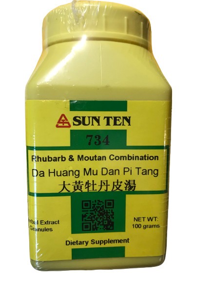 Sun Ten – Rhubarb & Moutan Combination, 100gm Granules / Da Huang Mu Dan Pi Tang