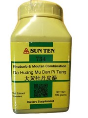 Sun Ten – Rhubarb & Moutan Combination, 100gm Granules / Da Huang Mu Dan Pi Tang