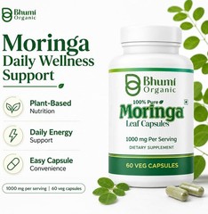 Moringa Powder Capsules 800mg of Pure Nutrient-Rich Moringa Powder 60