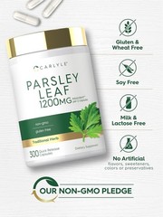 Parsley Leaf Capsules | 1200mg | 300 Count | Non-GMO, Gluten Free | by Carlyle