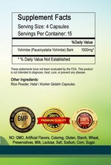 Yohimbe Bark extract capsules 2000mg Serving- Fresh