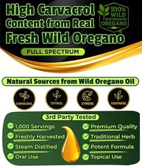 Pure Undiluted Oregano Oil Drops – 1.69 Fl Oz, Food Grade for Health Enthusiasts
