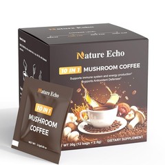 10-in-1 Mushroom Coffee Ashwagandha Lion’s Mane Reishi 12 Sachets