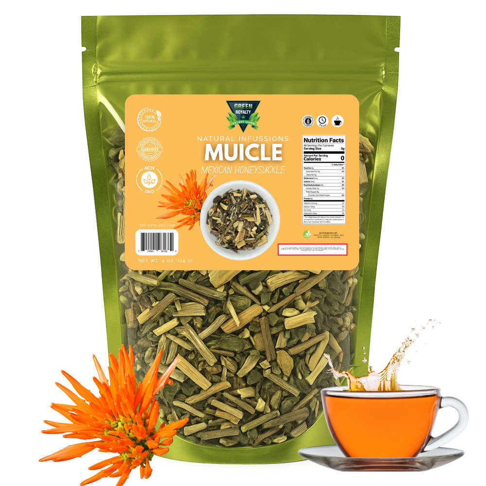 GREEN ROYALTY- MUICLE LOOSE LEAF(4OZ)-HIERBA DE MUICLE-HERBAL TEA