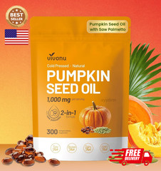 Aceite de Semilla de Calabaza con Saw Palmetto 3000mg Próstata y Cabello