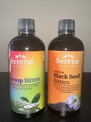 Serene Herbs Organic Soursop + Black Seed Bitters Liquid Set, 2 x 16 fl oz