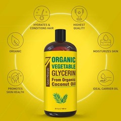 Natural Vegetable Glycerin 32 oz – Perfect Carrier Oil for DIYs & Aromatherapy